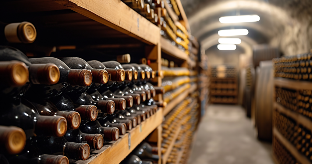 Aging wine, wine cellar, fine wine, wine collector, wine collection